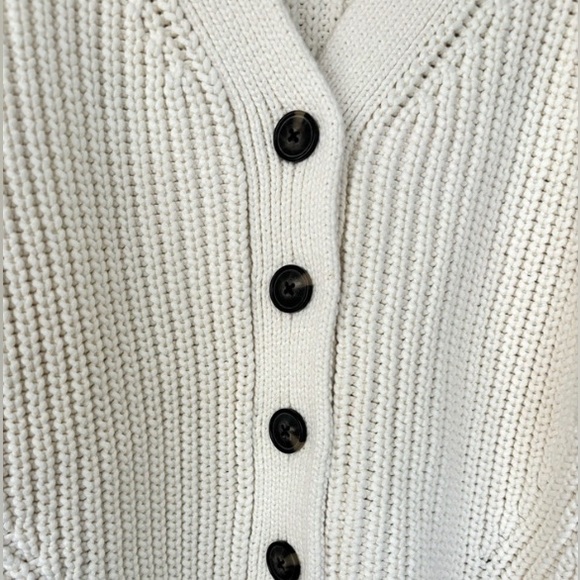 Everlane The Texture Cotton Chunky Knit Cardigan XS Old Money Academia - Picture 6 of 10